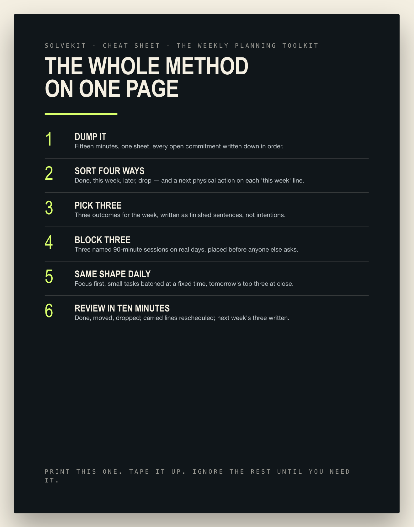 Preview of Cheat sheet — one page